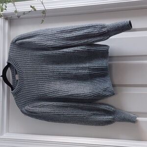 H&M Dark Teal/Grey Ribbed Women's Sweater